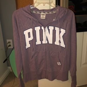 Purple PINK Victoria’s Secret Zip-Up Hoodie